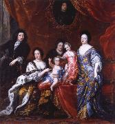 David Klocker Ehrenstrahl Grupportratt of Fellow XI with family France oil painting reproduction